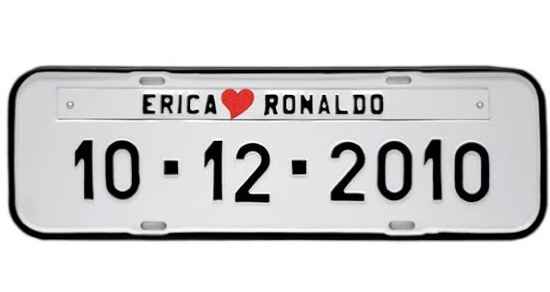 Placa de carro personalizada - 2