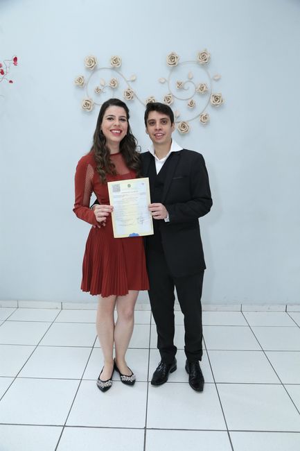 Hoje completamos 3 meses do casamento oficial no civil 1