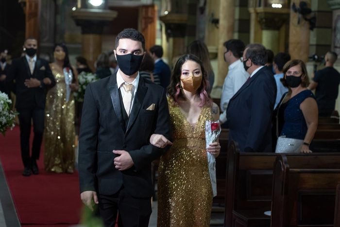 A Entrada dos padrinhos e das madrinhas na cerimônia - Nosso Casamento B&R 5