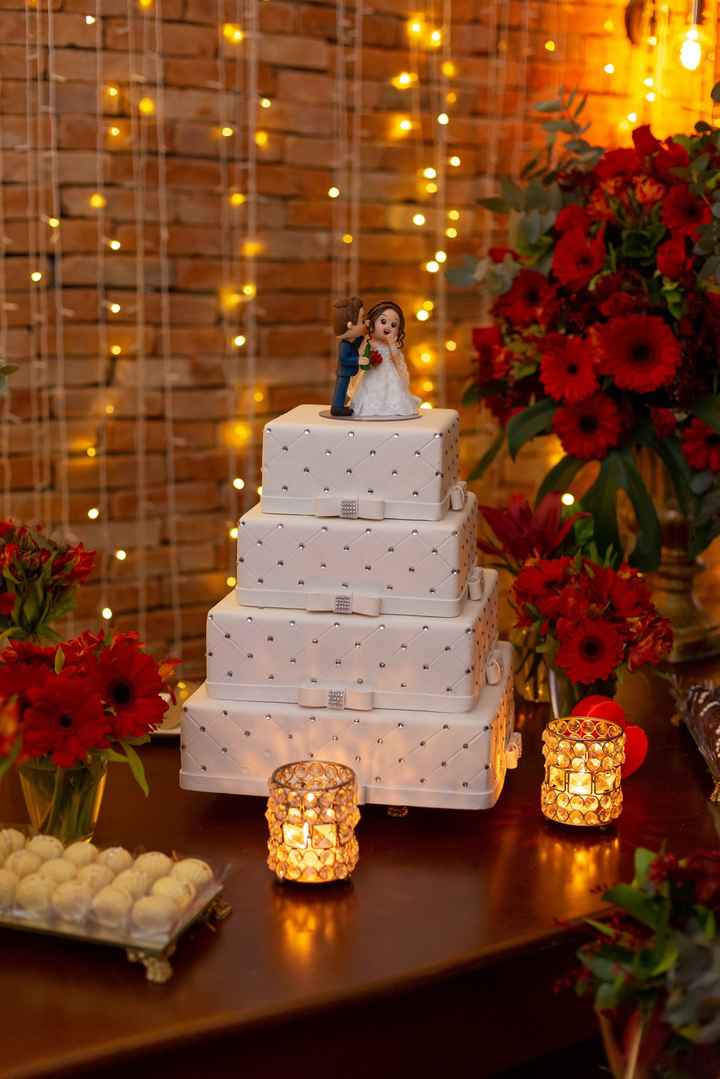 Fotos da decoração do buffet, doces finos, lembrancinhas e topo de bolo - 2