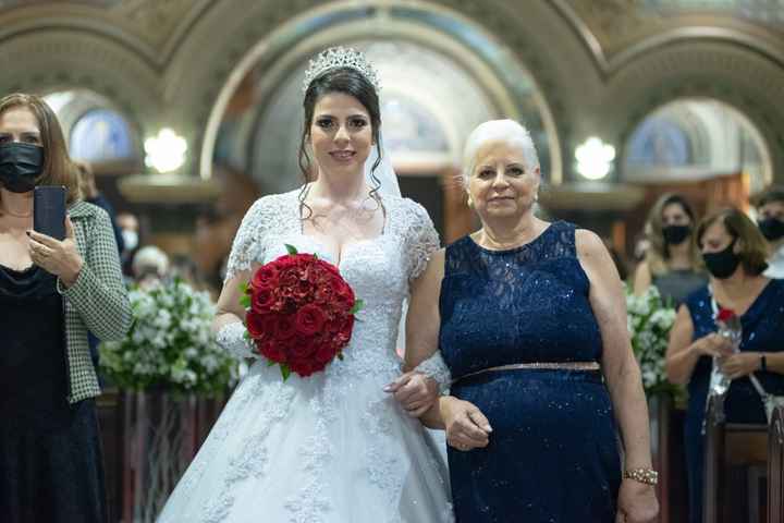 Minha Entrada na cerimônia com a minha Mãe - 4