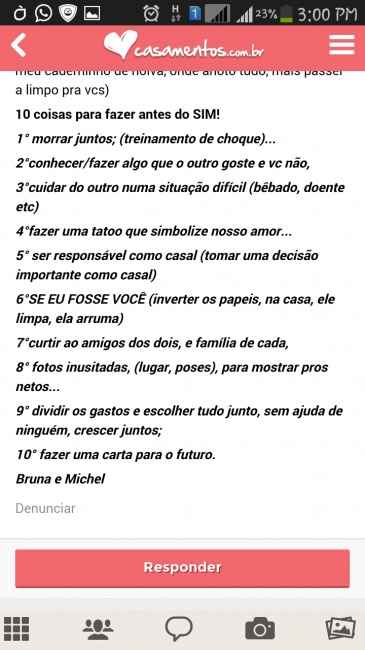 Seguindo as dicas - conviver antes de casar  - 1