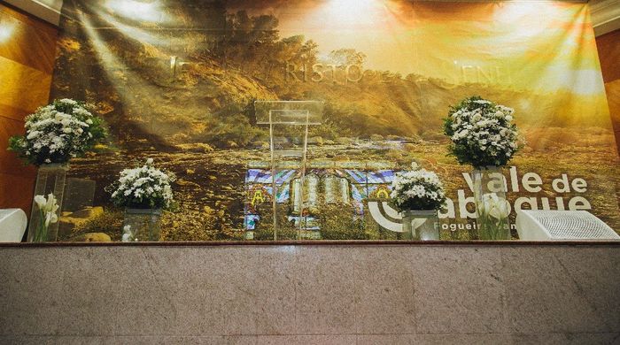O altar decorado