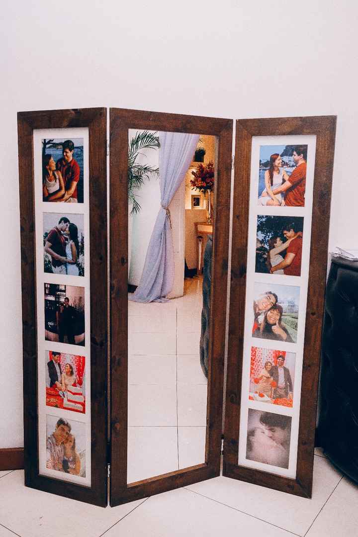 Quadro de fotos e espelho