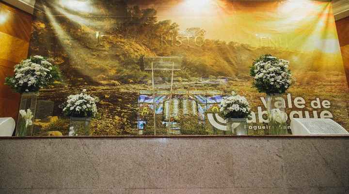 O altar decorado