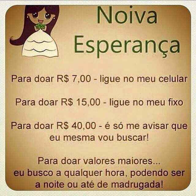 Noiva esperança - para descontrair! - 1