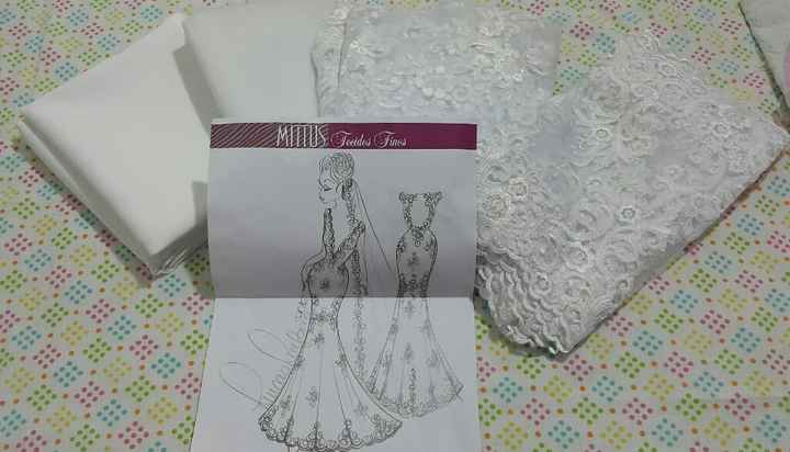 Rendas e tecidos do meu vestido de noiva - 1