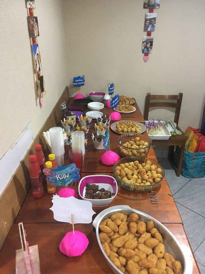 mesa de salgados