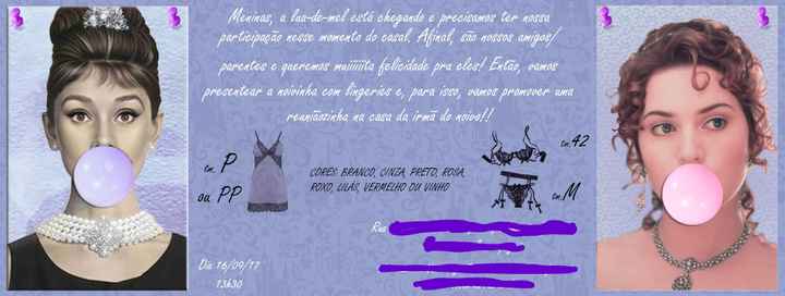 Convite Chá de Lingerie