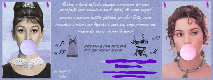 Convite Chá de Lingerie