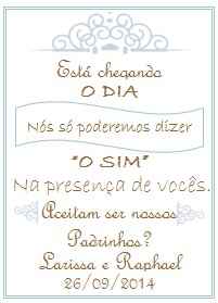 Convite para padrinhos