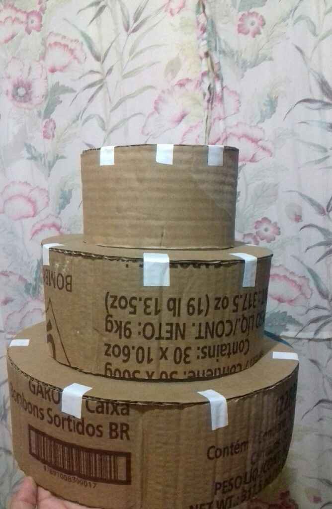 Bolo falso de noivado diy - 1