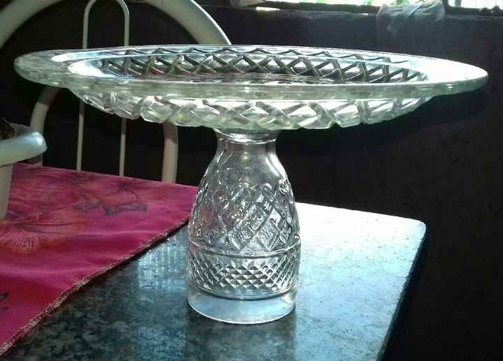 Diy porta doces com prato e taça - 1