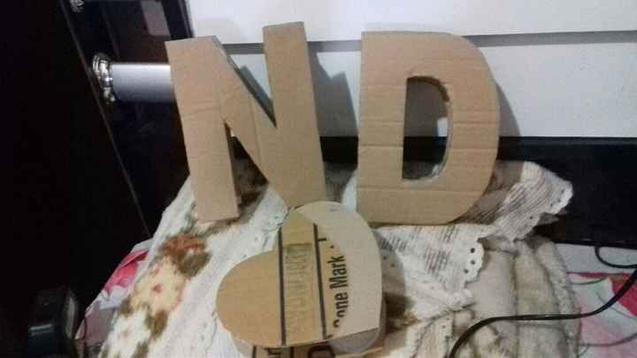 Diy letras de papelão - 1