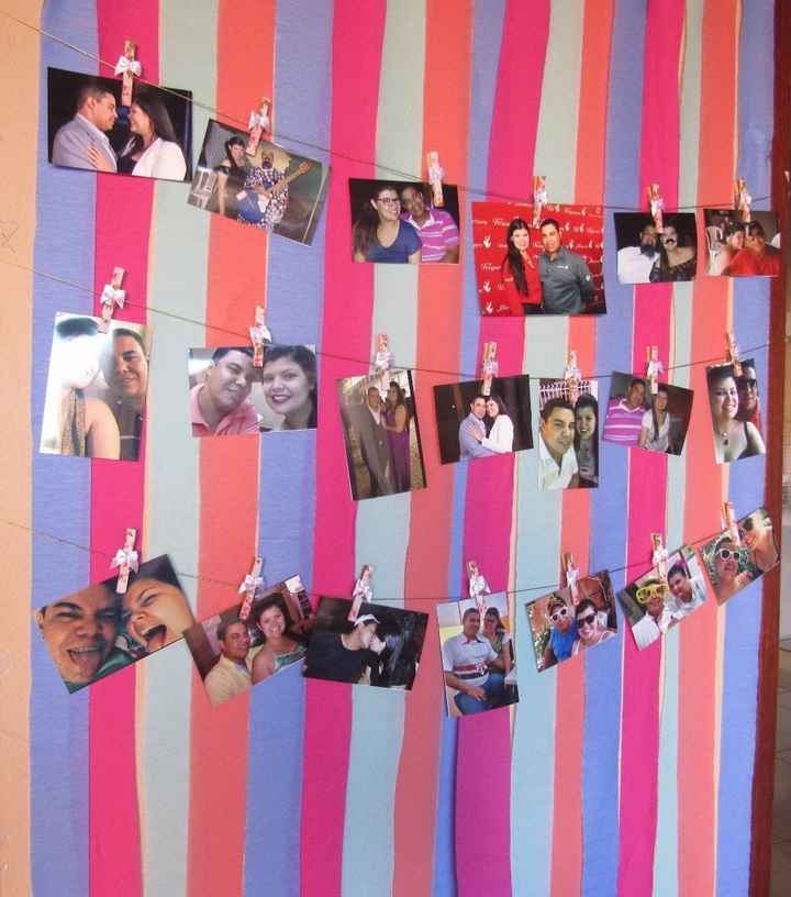 Painel de fitas com varal de foto !!