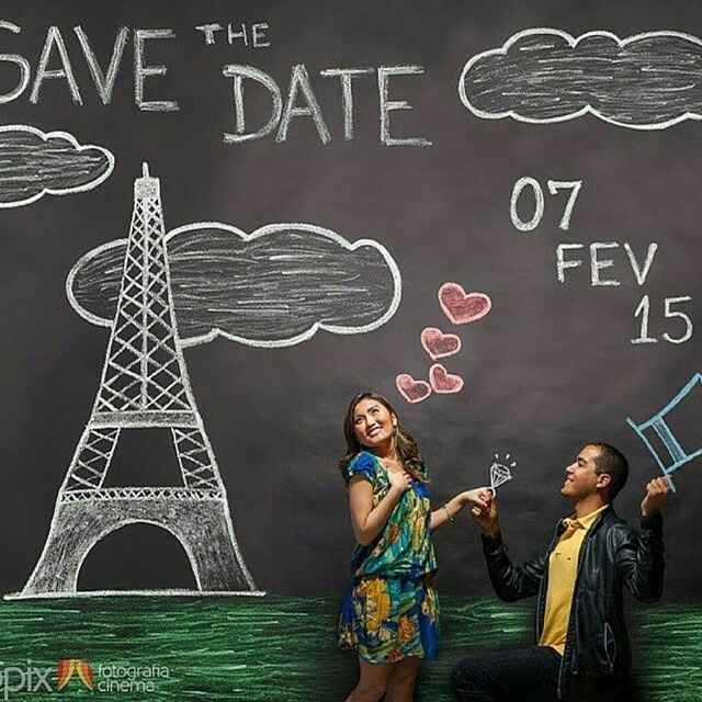 Meu save the date com giz :) - 1