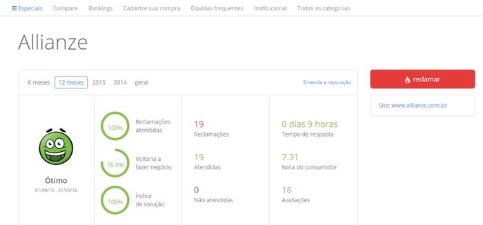 Pesquisa Reclame Aqui