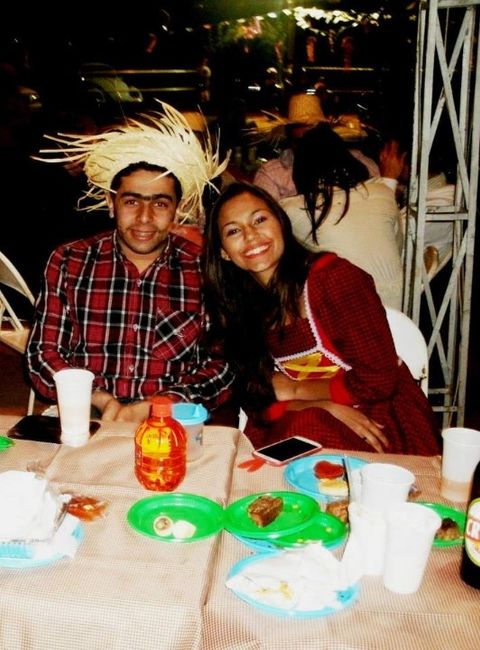 Festa junina da família.