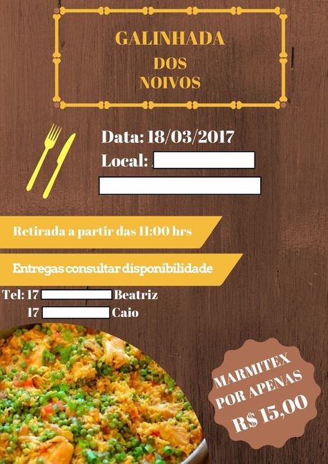 Olha eu mesma faço folders para divulgar nossos marmitex