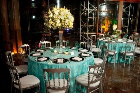 decoração azul tiffany
