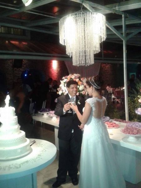 Nossa cerimônia de casamento. Brinde dos noivos.