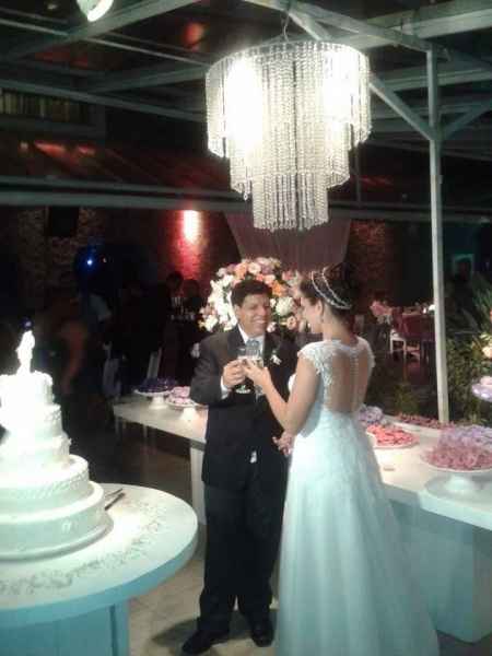 Nossa cerimônia de casamento. Brinde dos noivos.