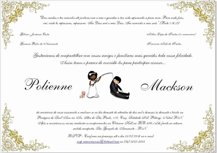 Convite casamento
