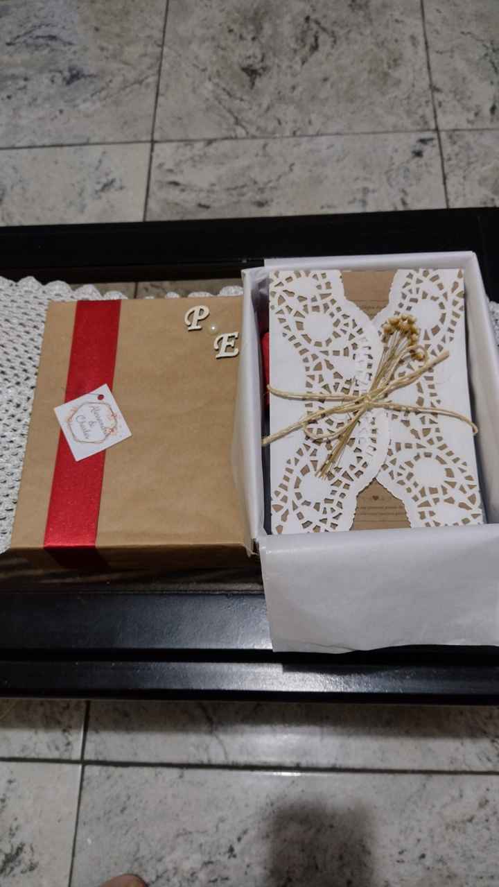 Caixa convite padrinhos - 2