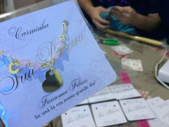 Uma das lembrancinhas das madrinhas - 4