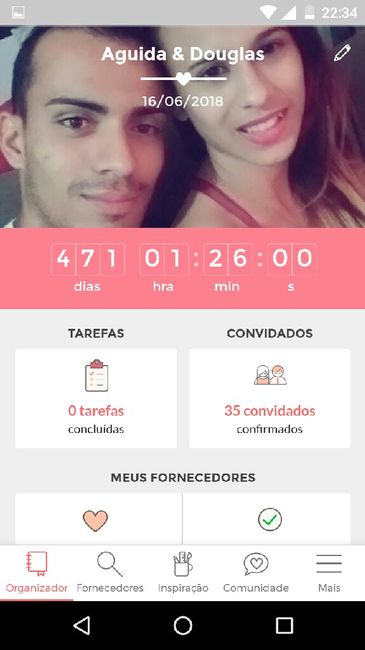 Qual é o número de convidados? - 1