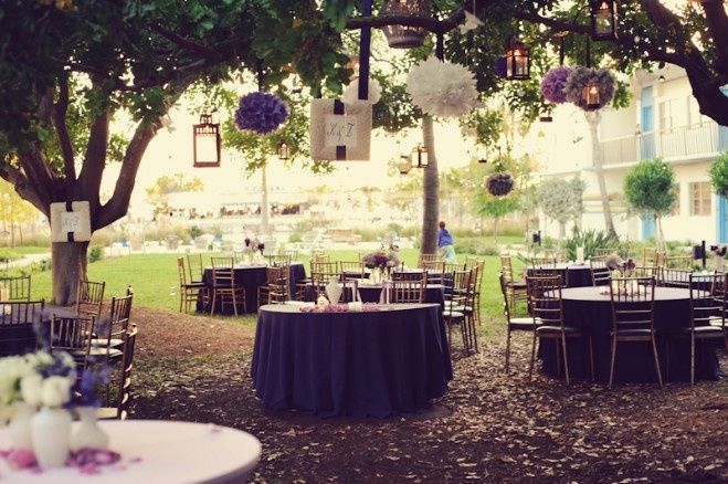 Decoração de casamento roxa 