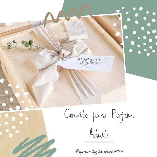 Inspirações para o convite dos pajens adultos!! 1