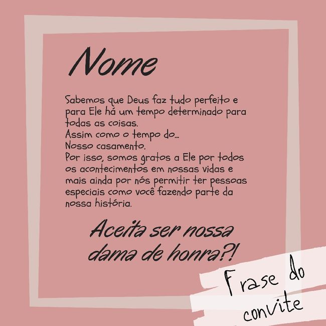 Vamos de inspirações para o convite das damas de honra!!! 4