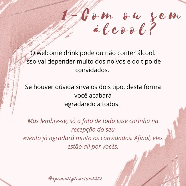 Dicas para welcome Drink!!! 2