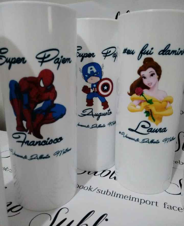 Produção dos copos damas e pajens! - 2