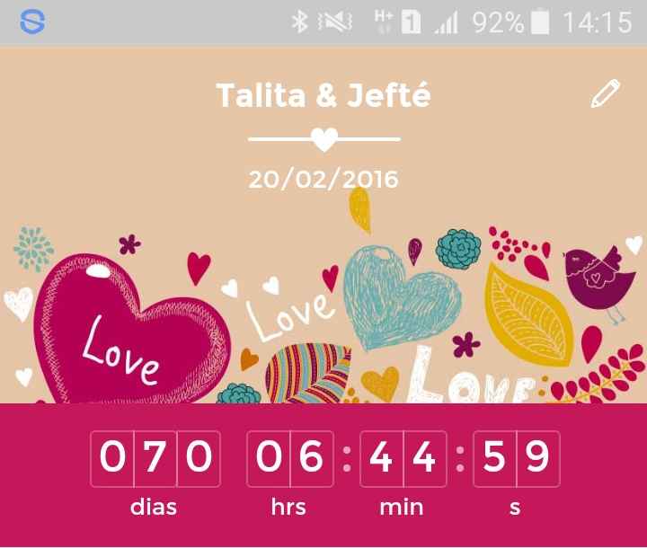 Ta chegando!!! 70 dias...