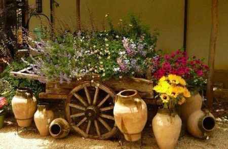 Carroça com flores 