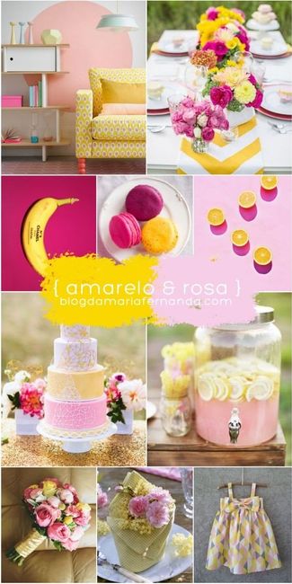 Amarelo e Rosa (Fica uma gracinha para eventos de dia)