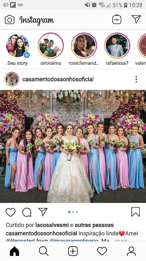 Cor de decoração e vestido das madrinhas - 1