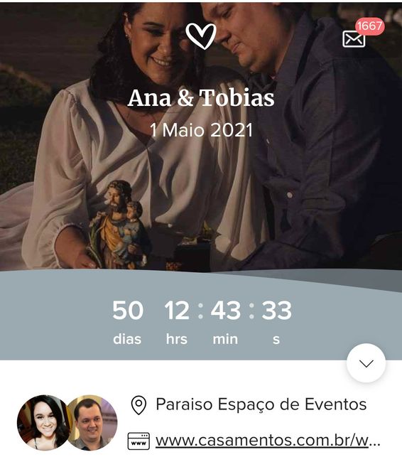 Faltam 50 dias + Nosso Convite #anaetobias - 1