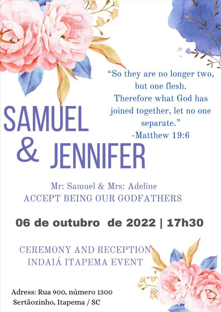 Meus convites nacional e internacional o que vcs acham 👩‍❤️‍👨🛫🇺🇸🛬🇧🇷 - 1