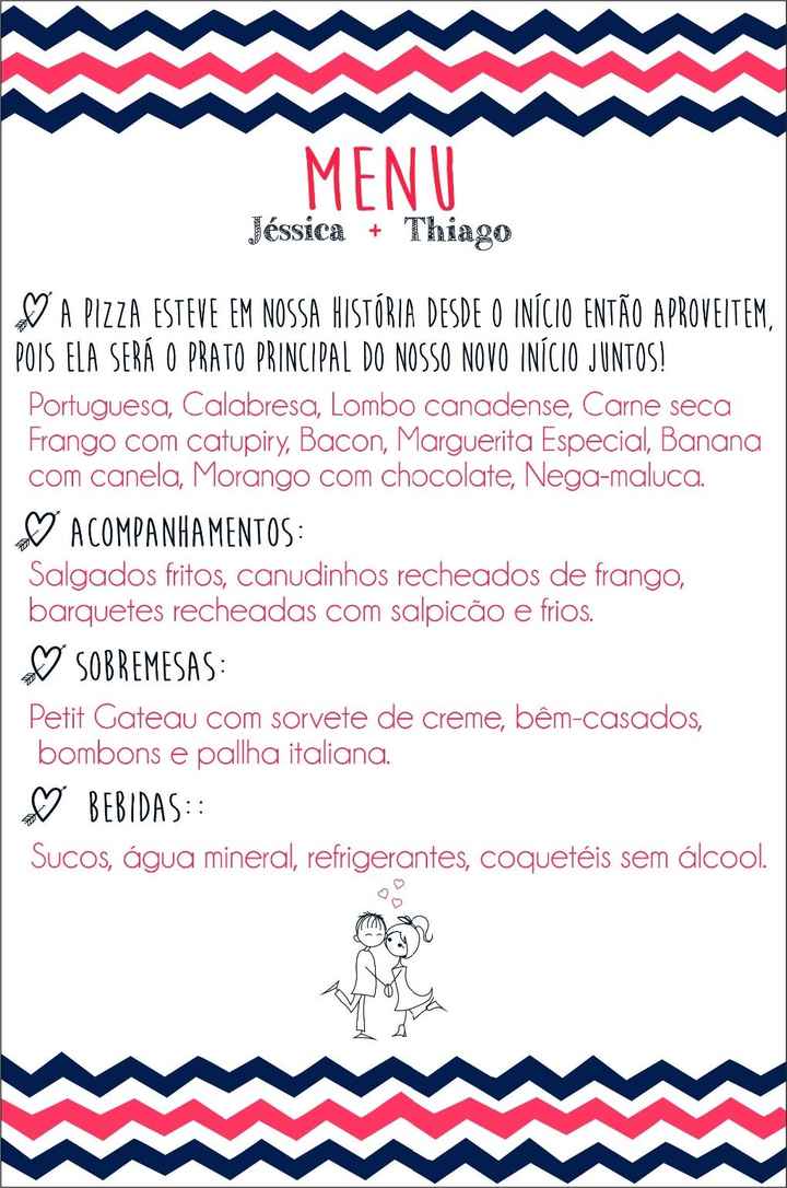 Menu de mesa