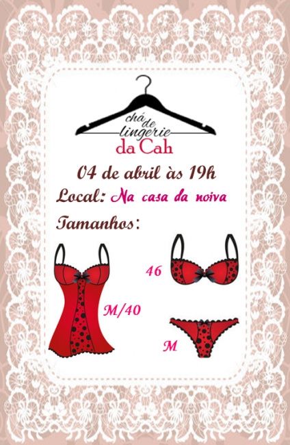 chá de lingerie