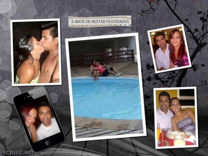 Montagem 5 anos de namoro/noivado
