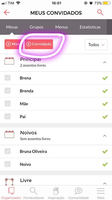 Como incluir lista de convidados no site??? 4