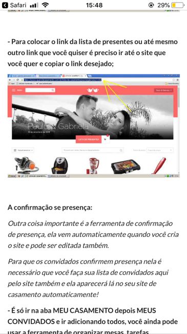 Como incluir lista de convidados no site??? 2