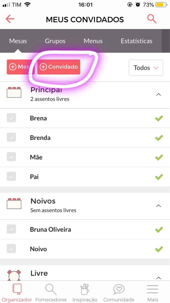Como incluir lista de convidados no site??? - 2