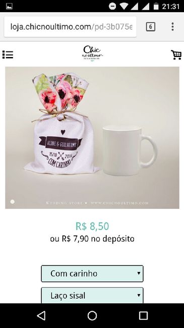 Lembranças para padrinhos e madrinhas - 1