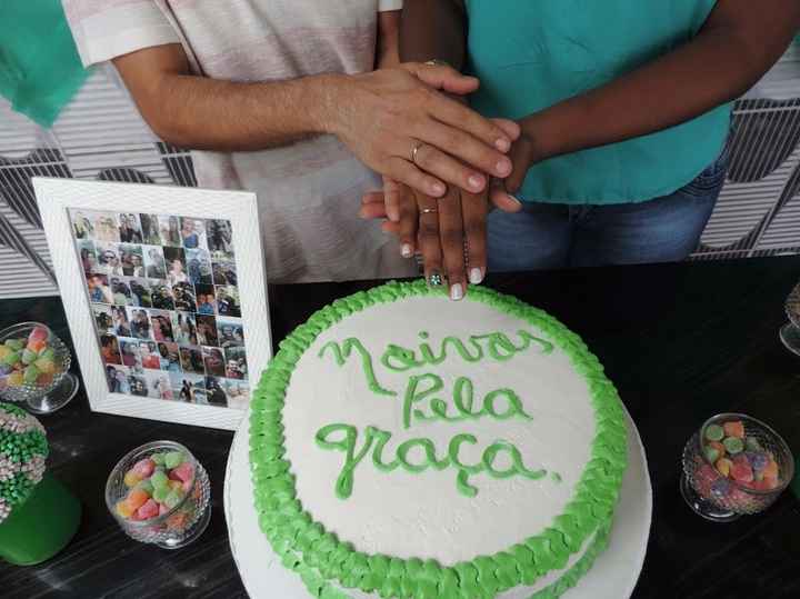 A foto das alianças