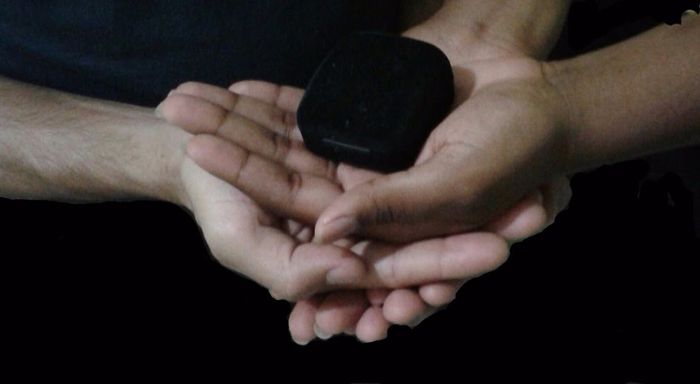 Ensaio para a foto com alianças
